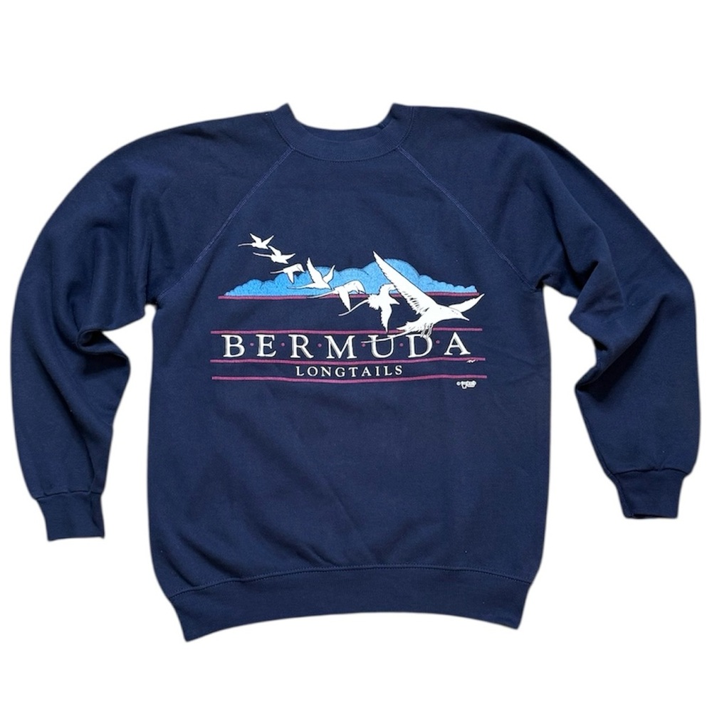 Vintage Bermuda Sweatshirt Crewneck Pullover Longtails USA S Small M Medium